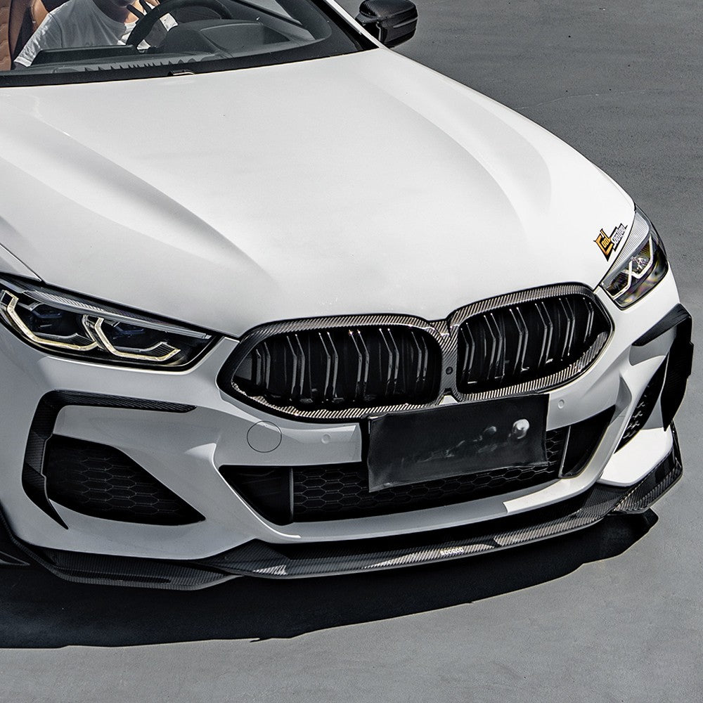 SQ Style Pre-Preg Carbon Fibre Front Splitter for BMW G14 G15 G16 8 Series 20-Present - Carbon Factory