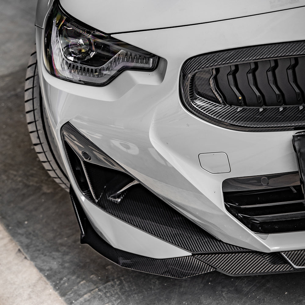 SQ Style Pre-Preg Carbon Fibre Front Splitter for BMW 2 Series G42 Coupe 21-Present - Carbon Factory
