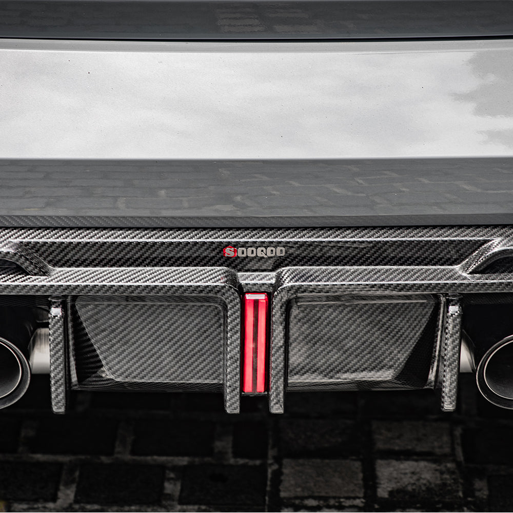 SQA-LED Style 3 Pieces Pre-Preg Carbon Fibre Rear Diffuser for BMW G80 G81 M3 G82 G83 M4 21-Present - Carbon Factory