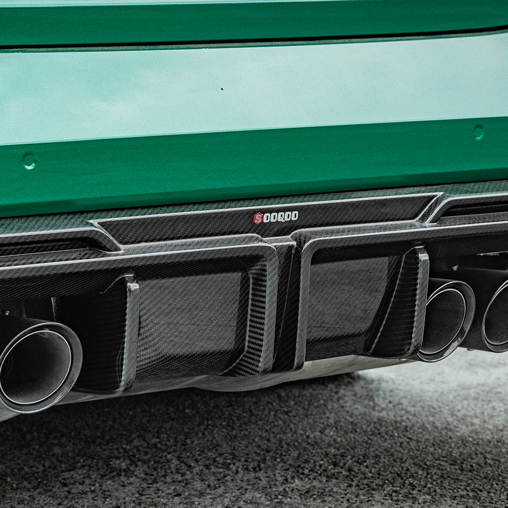 SQ-A Style 3 Pieces Pre-Preg Carbon Fibre Rear Diffuser for BMW G80 G81 M3 G82 G83 M4 21-Present