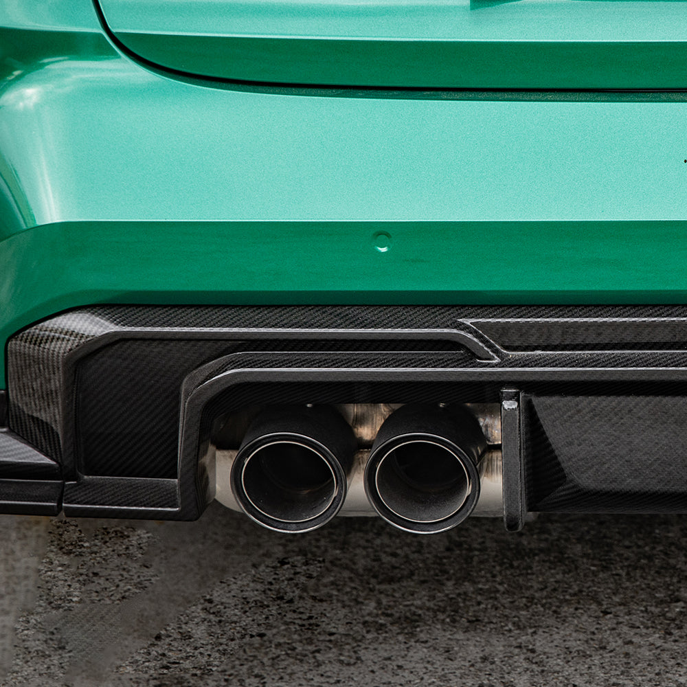 SQ-A Style 3 Pieces Pre-Preg Carbon Fibre Rear Diffuser for BMW G80 G81 M3 G82 G83 M4 21-Present