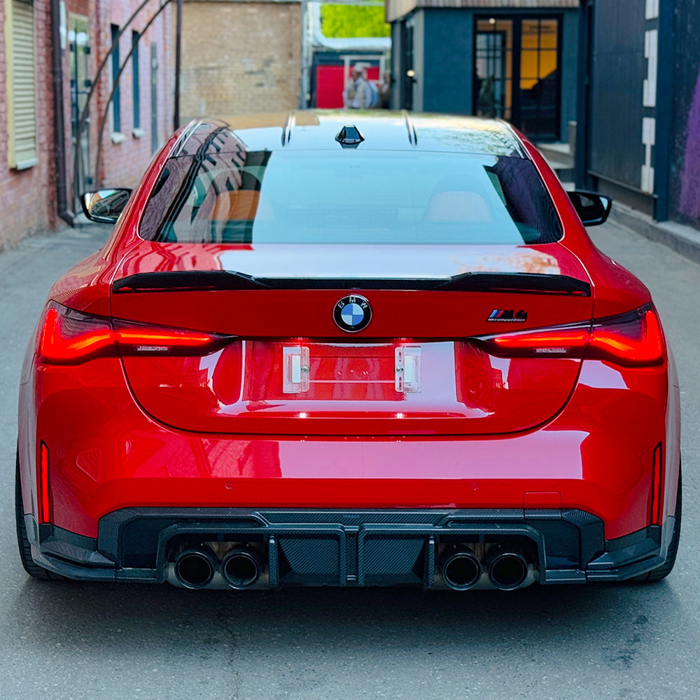 SQ-A Style 3 Pieces Pre-Preg Carbon Fibre Rear Diffuser for BMW G80 G81 M3 G82 G83 M4 21-Present