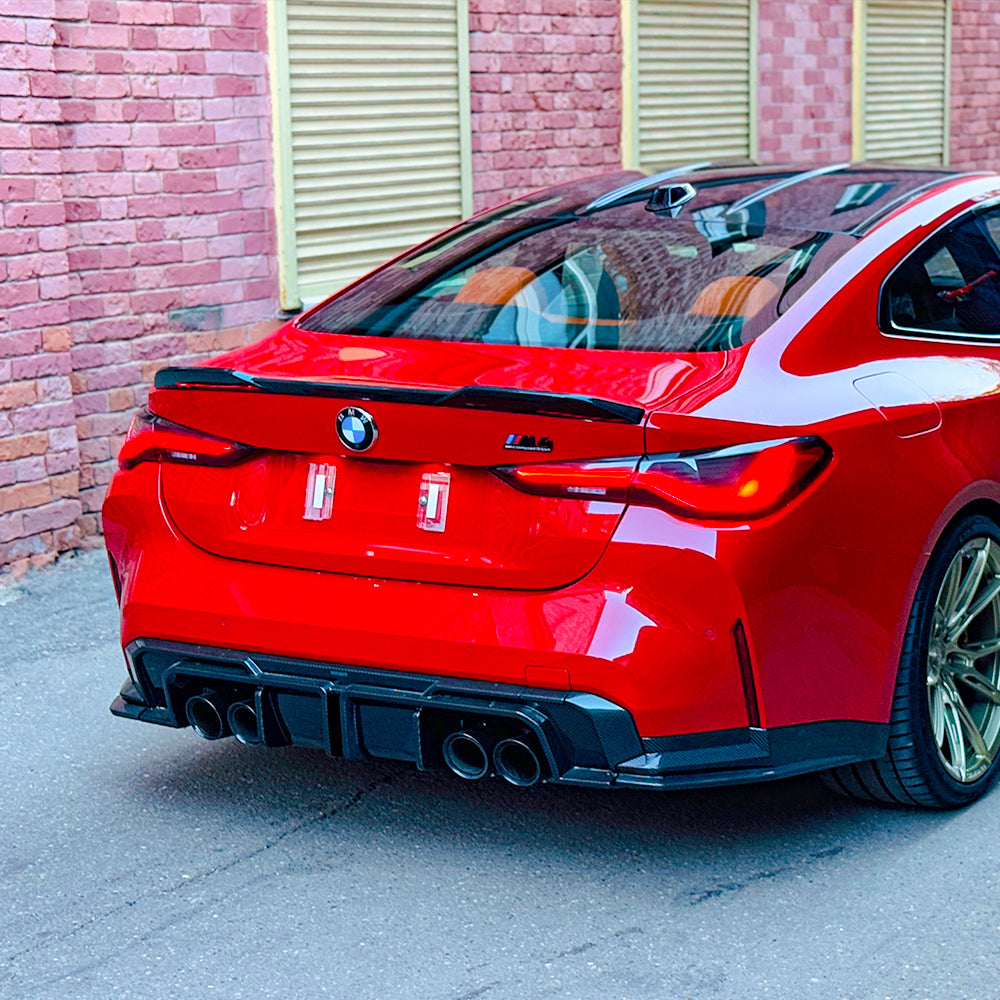 SQ-A Style 3 Pieces Pre-Preg Carbon Fibre Rear Diffuser for BMW G80 G81 M3 G82 G83 M4 21-Present