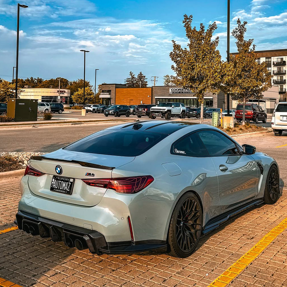 SQ-B Style 3 Pieces Pre-Preg Carbon Fibre Rear Diffuser for BMW G80 G81 M3 G82 G83 M4 21-Present - Carbon Factory