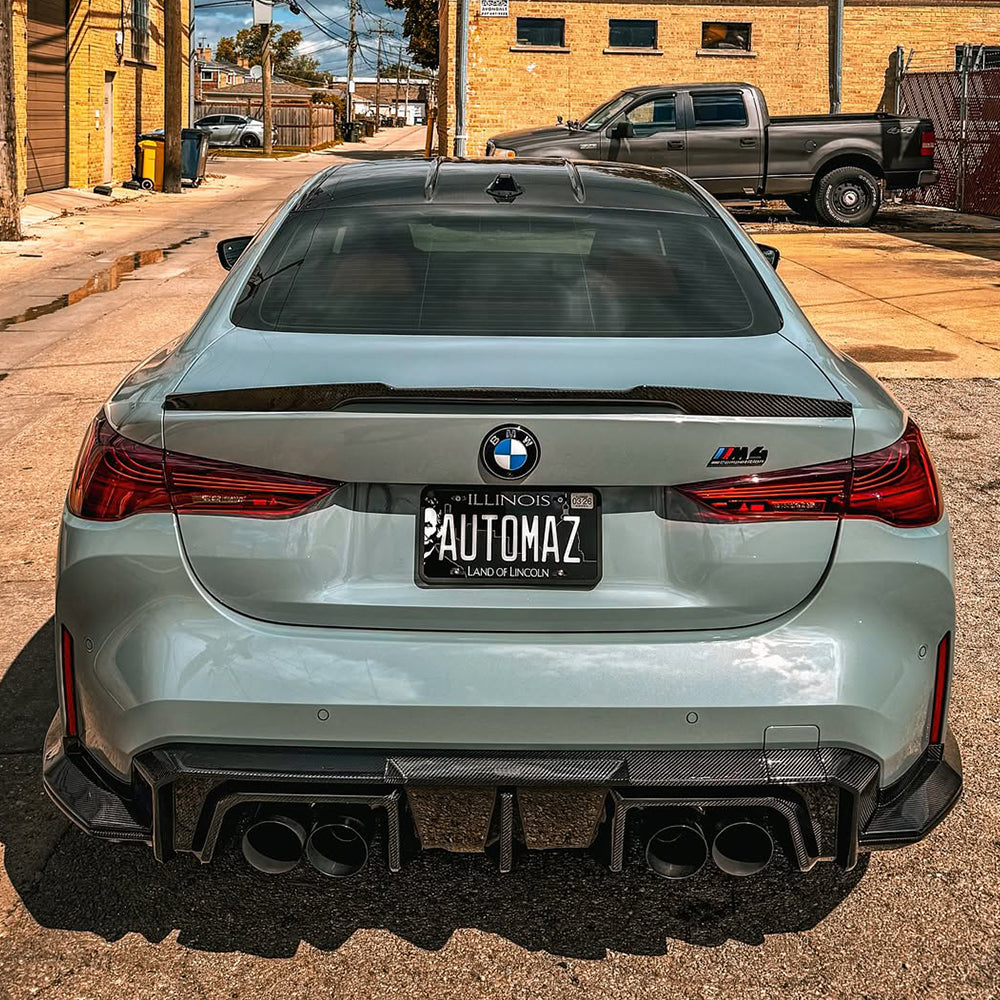 SQ-B Style 3 Pieces Pre-Preg Carbon Fibre Rear Diffuser for BMW G80 G81 M3 G82 G83 M4 21-Present - Carbon Factory