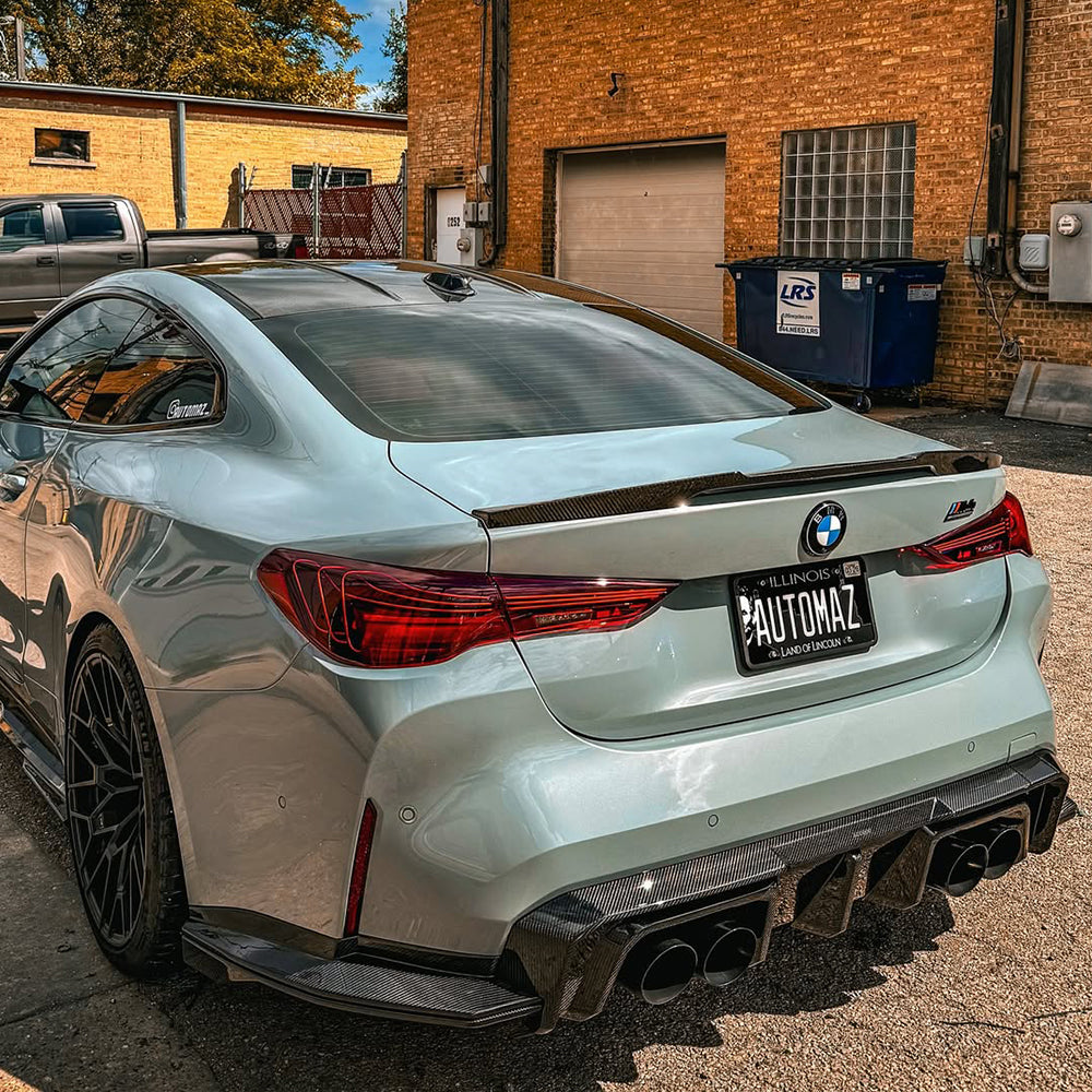SQ-B Style 3 Pieces Pre-Preg Carbon Fibre Rear Diffuser for BMW G80 G81 M3 G82 G83 M4 21-Present - Carbon Factory