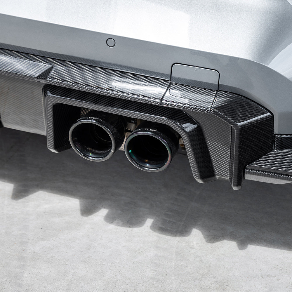SQ-B Style 3 Pieces Pre-Preg Carbon Fibre Rear Diffuser for BMW G80 G81 M3 G82 G83 M4 21-Present - Carbon Factory