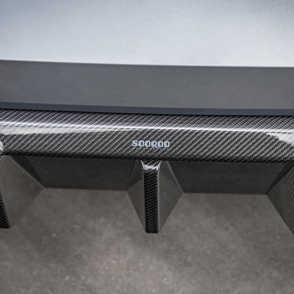 SQ-B Style 3 Pieces Pre-Preg Carbon Fibre Rear Diffuser for BMW G80 G81 M3 G82 G83 M4 21-Present - Carbon Factory
