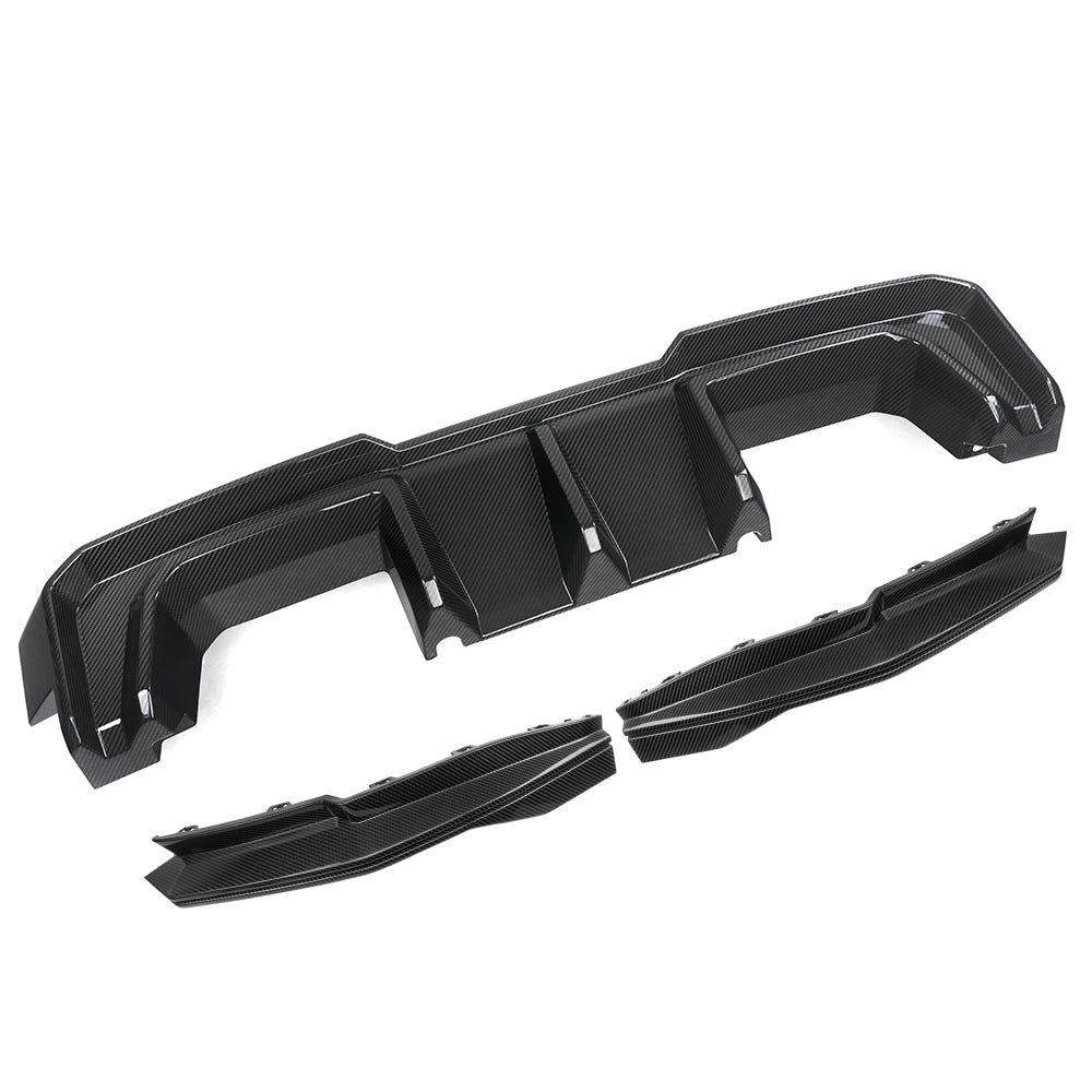 SQ-B Style 3 Pieces Pre-Preg Carbon Fibre Rear Diffuser for BMW G80 G81 M3 G82 G83 M4 21-Present - Carbon Factory