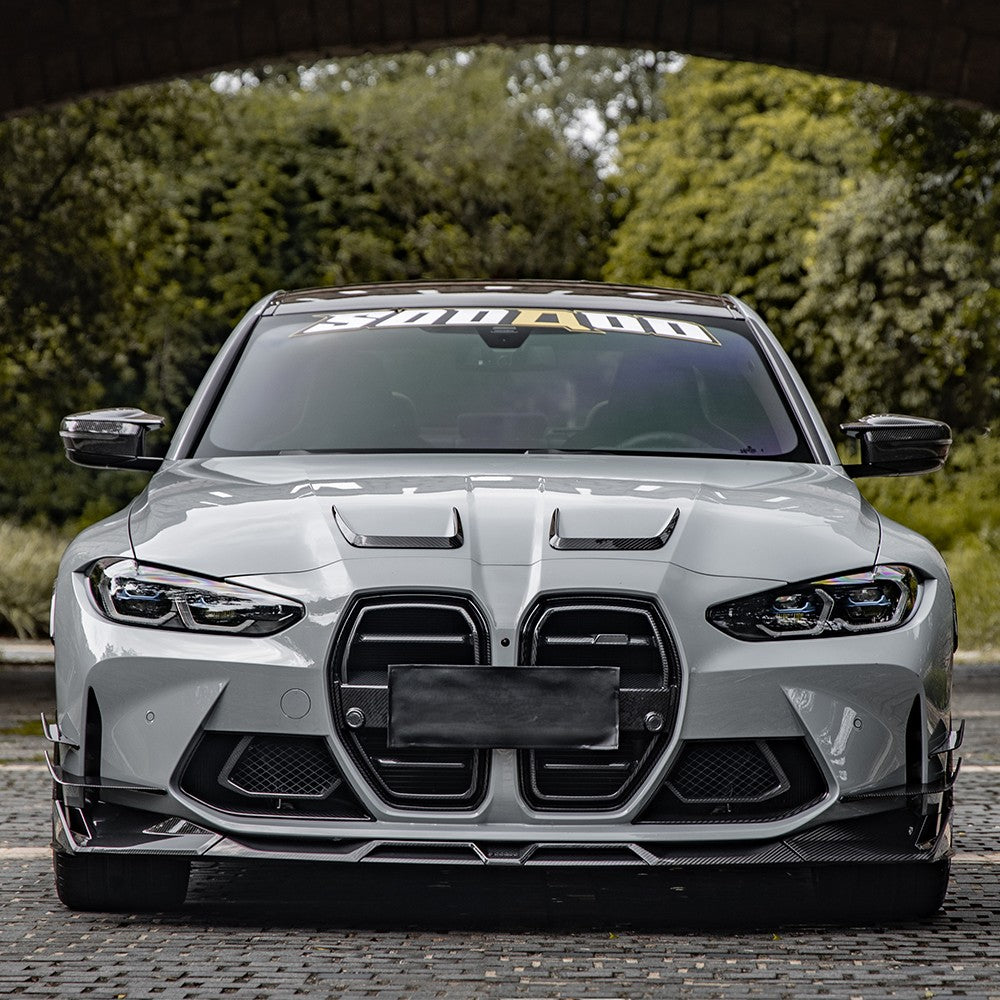 SQ-A Style Pre-Preg Carbon Fibre Front Splitter for BMW G80 M3 G82 G83 M4 21-Present - Carbon Factory