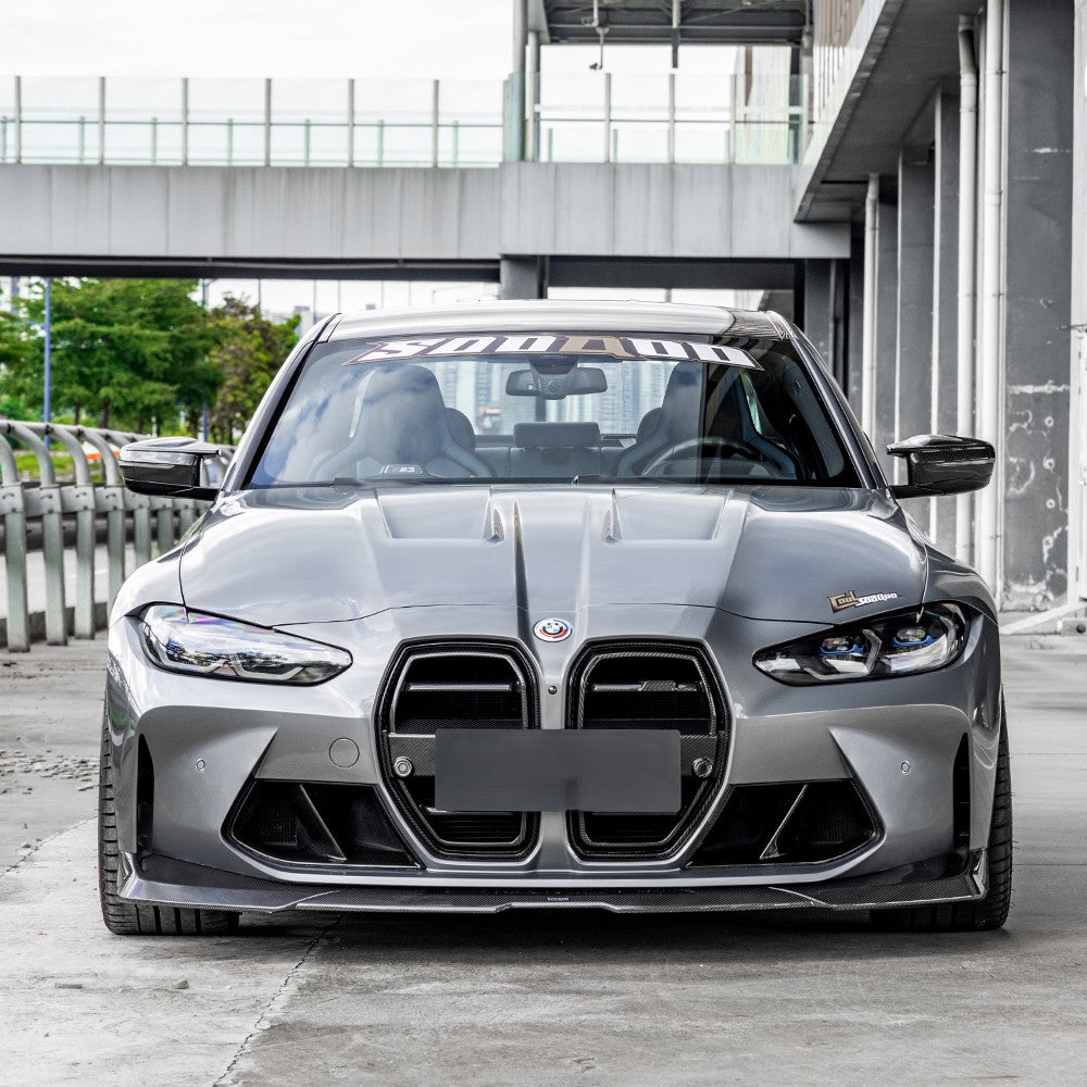 SQ-B Style Pre-Preg Carbon Fibre Front Splitter for BMW G80 M3 G82 G83 M4 21-Present - Carbon Factory