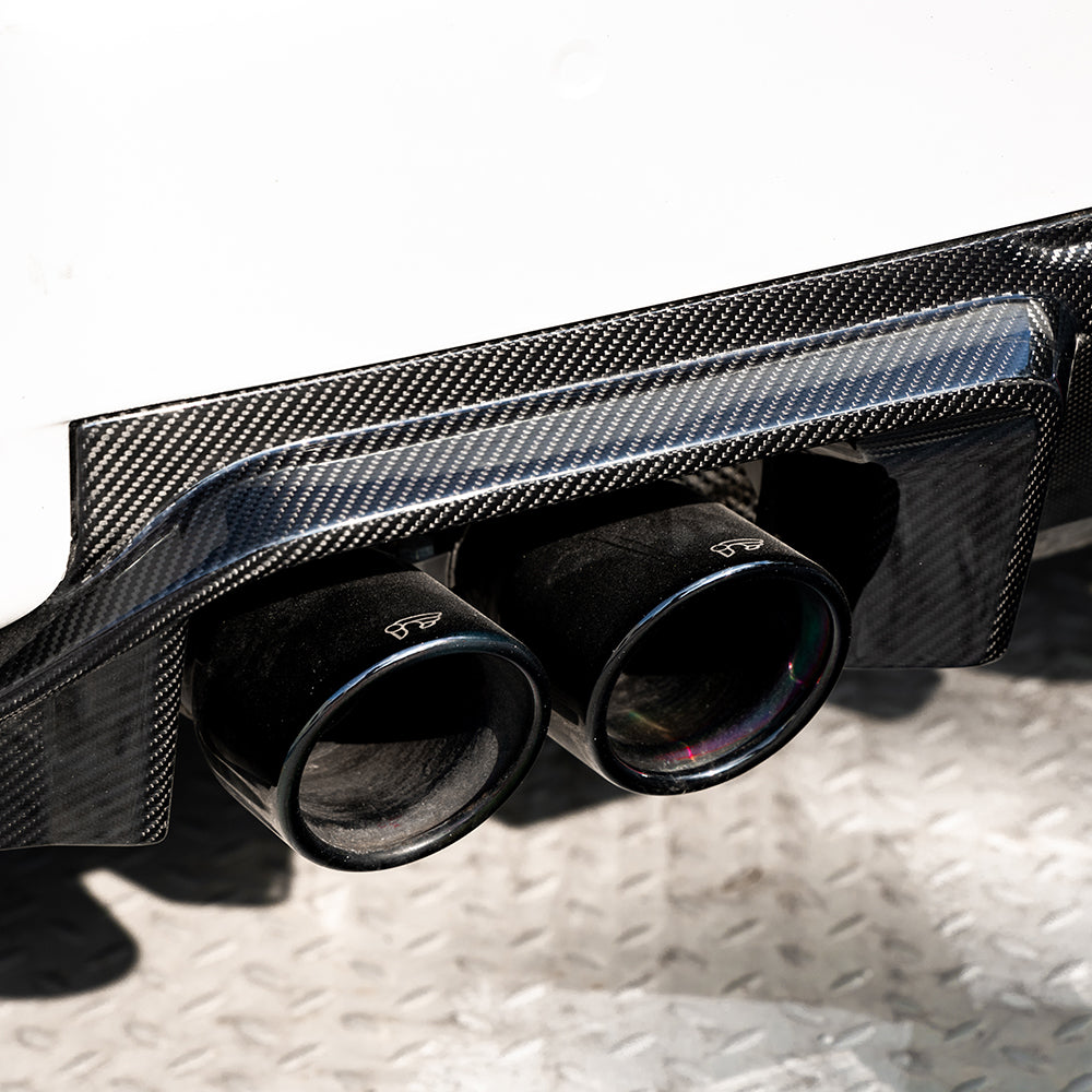 SQ-C Style Pre-Preg Carbon Fibre Rear Diffuser with LED for BMW G87 M2 2023-Present - Carbon Factory