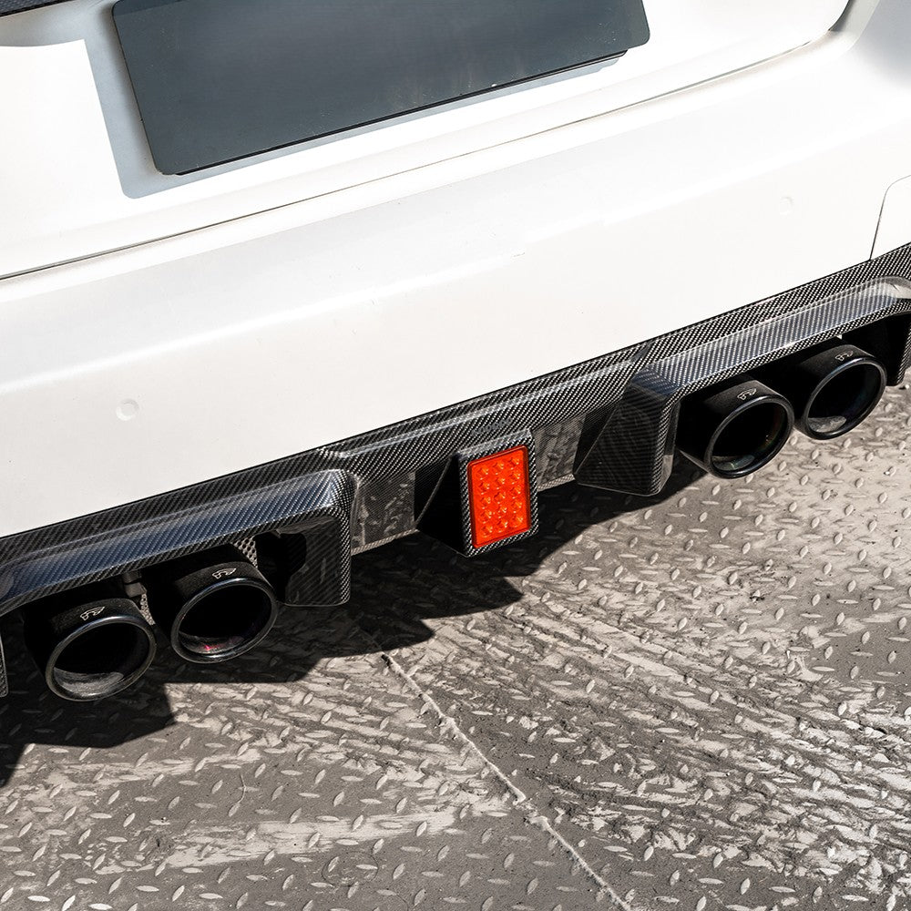 SQ-C Style Pre-Preg Carbon Fibre Rear Diffuser with LED for BMW G87 M2 2023-Present - Carbon Factory