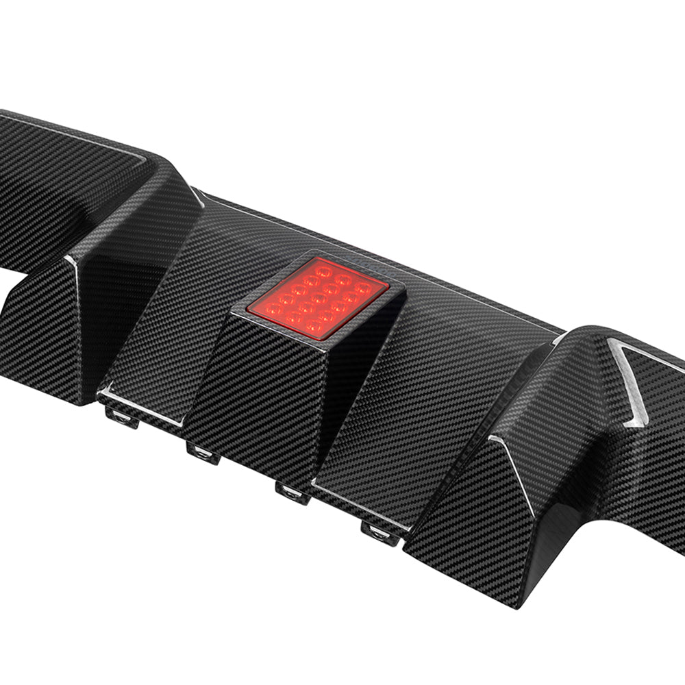 SQ-C Style Pre-Preg Carbon Fibre Rear Diffuser with LED for BMW G87 M2 2023-Present - Carbon Factory