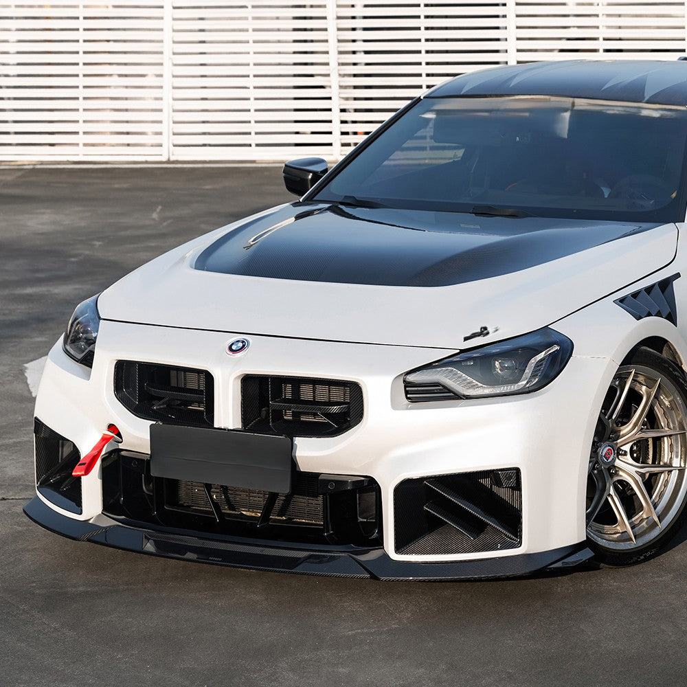 SQ-C Style Pre-Preg Carbon Fibre Front Splitter for BMW G87 M2 23-Present - Carbon Factory