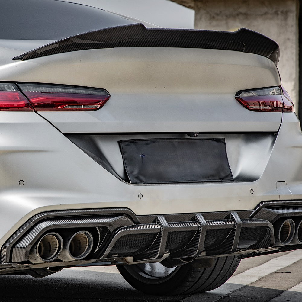 SQ Style Pre-Preg Carbon Fibre Rear Diffuser for BMW F93 M8 Gran Coupe 20-Present - Carbon Factory