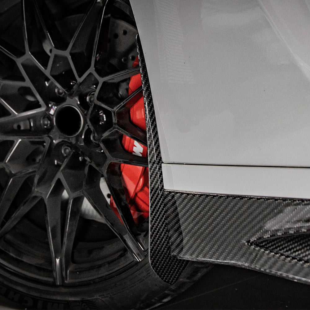 Pre-Preg Carbon Fibre Front Mud Flaps for BMW G80 G81 M3 21-Present - Carbon Factory