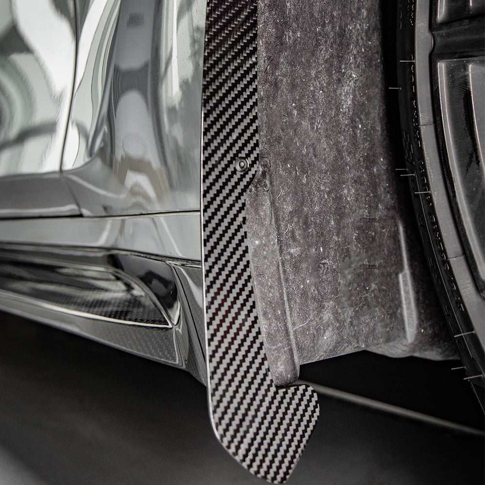 Pre-Preg Carbon Fibre Front Mud Flaps for BMW G80 G81 M3 21-Present - Carbon Factory