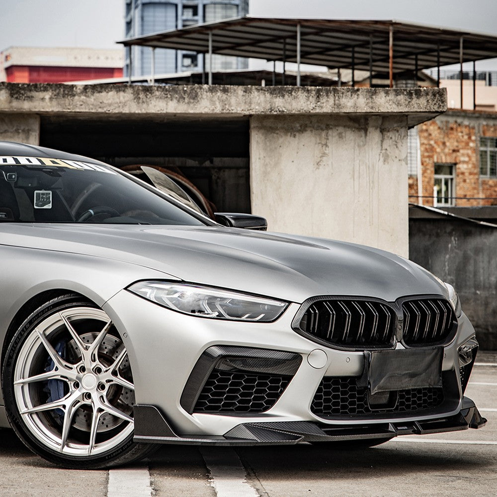 SQ Style Pre-Preg Carbon Fibre Front Splitter for BMW F91 F92 F93 M8 20-Present - Carbon Factory