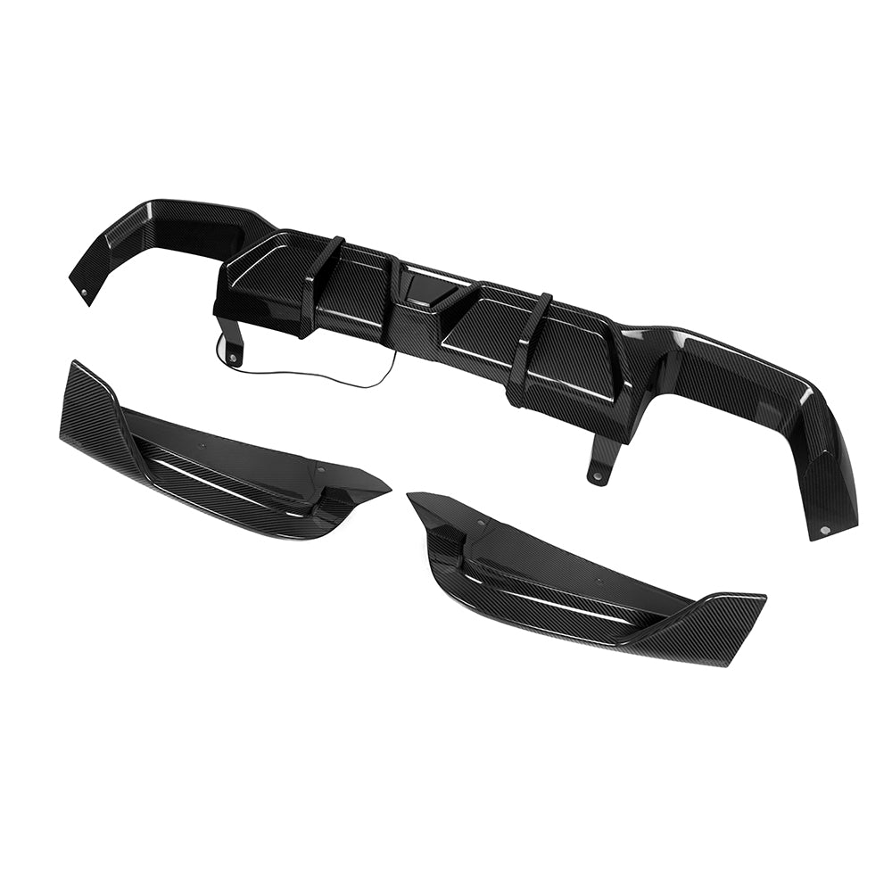 SQ LED Style Pre-Preg Carbon Fibre Diffuser for BMW G02 LCI 22-Present - Carbon Factory