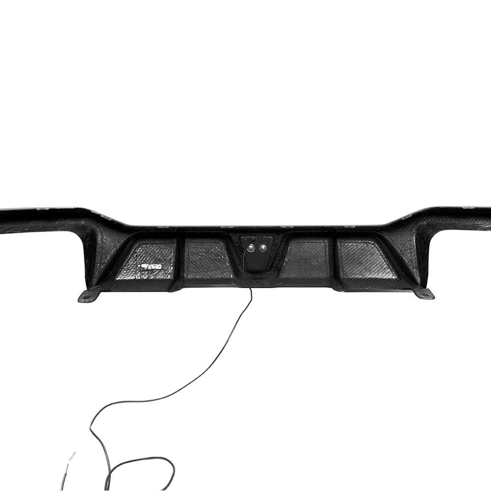 SQ LED Style Pre-Preg Carbon Fibre Diffuser for BMW F98 X4M LCI 22-26 - Carbon Factory