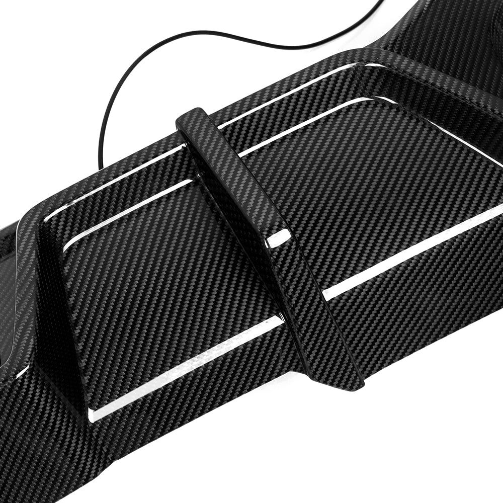 SQ LED Style Pre-Preg Carbon Fibre Diffuser for BMW F98 X4M LCI 22-26 - Carbon Factory