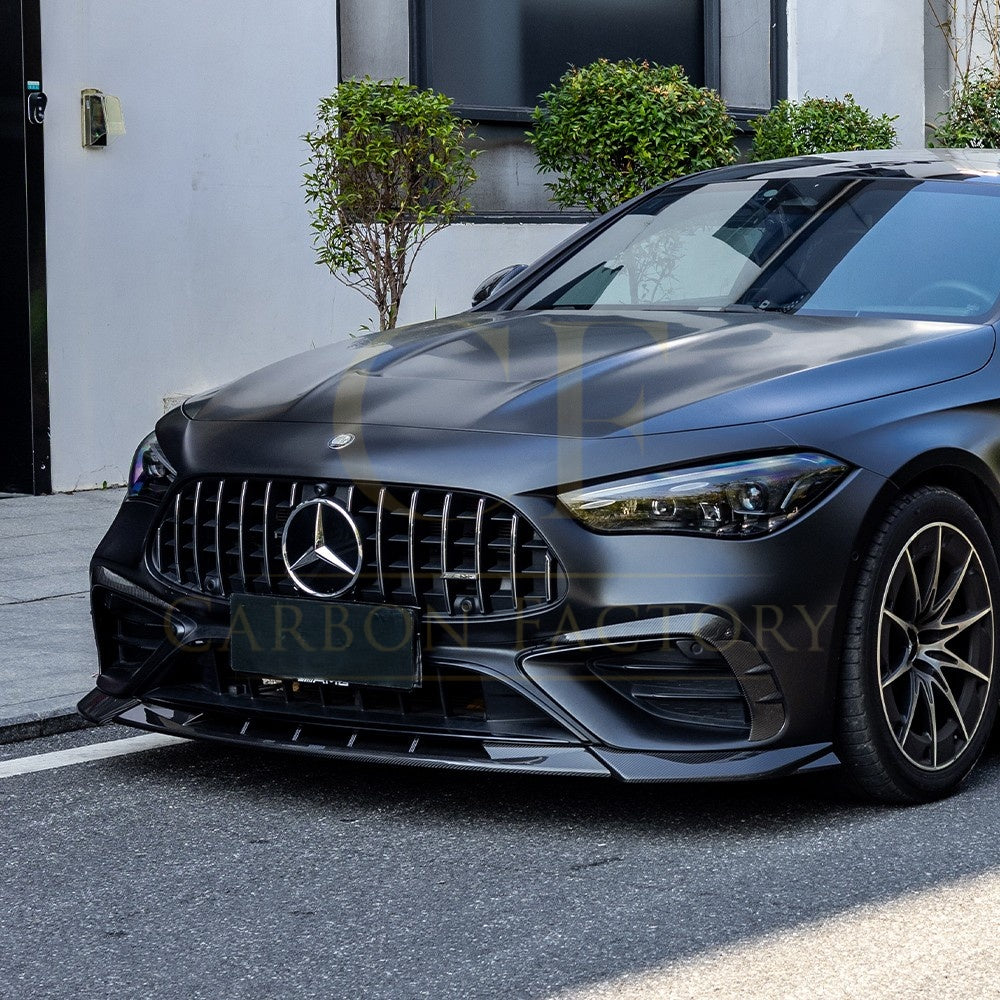 SQ Style Pre-preg Carbon Fiber Front Splitter for Mercedes C236 CLE53 24-26 - Carbon Factory