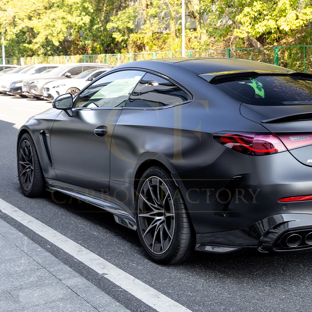 SQ Style Pre-preg Carbon Fiber Side Skirts for Mercedes C236 CLE53 24-26 - Carbon Factory
