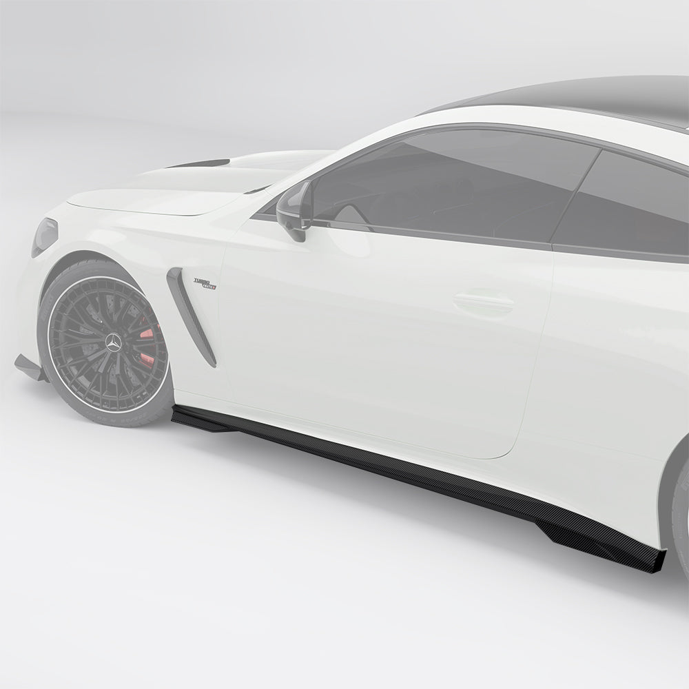 SQ Style Pre-preg Carbon Fiber Side Skirts for Mercedes C236 CLE53 24-26 - Carbon Factory