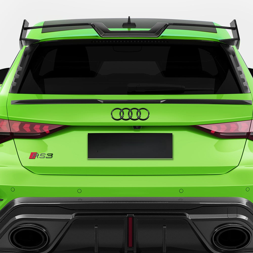 SQ Style Pre-preg Carbon Fiber Boot Spoiler for Audi RS3 8Y Sportback 20-26 - Carbon Factory