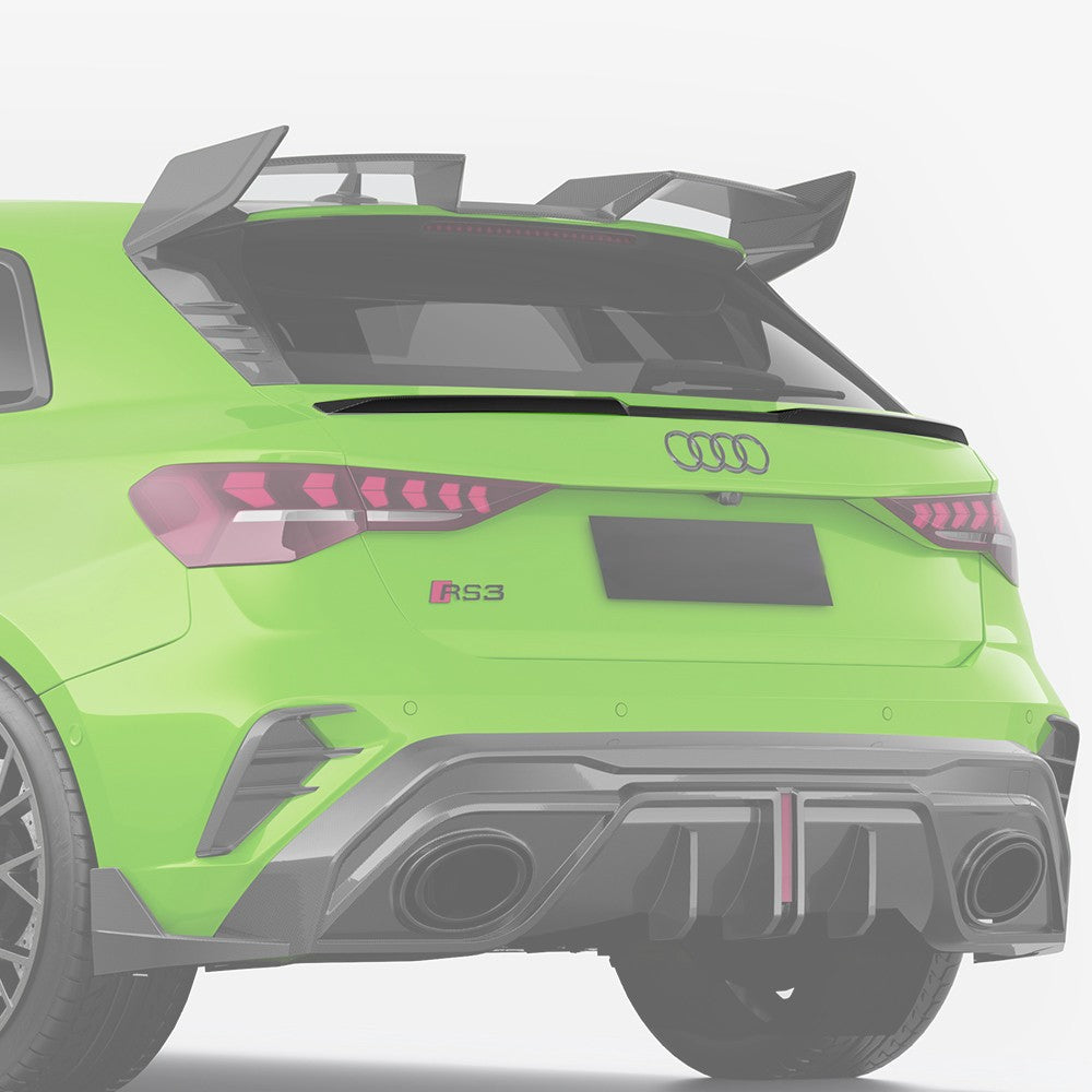 SQ Style Pre-preg Carbon Fiber Boot Spoiler for Audi RS3 8Y Sportback 20-26 - Carbon Factory