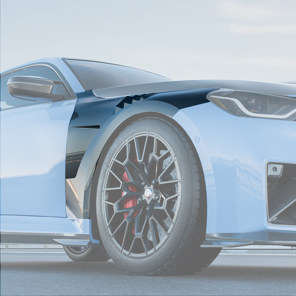 SQ Style Pre-Preg Carbon Fibre Fenders for BMW G87 M2 23-Present - Carbon Factory