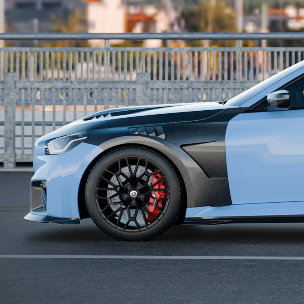 SQ Style Pre-Preg Carbon Fibre Fenders for BMW G87 M2 23-Present - Carbon Factory