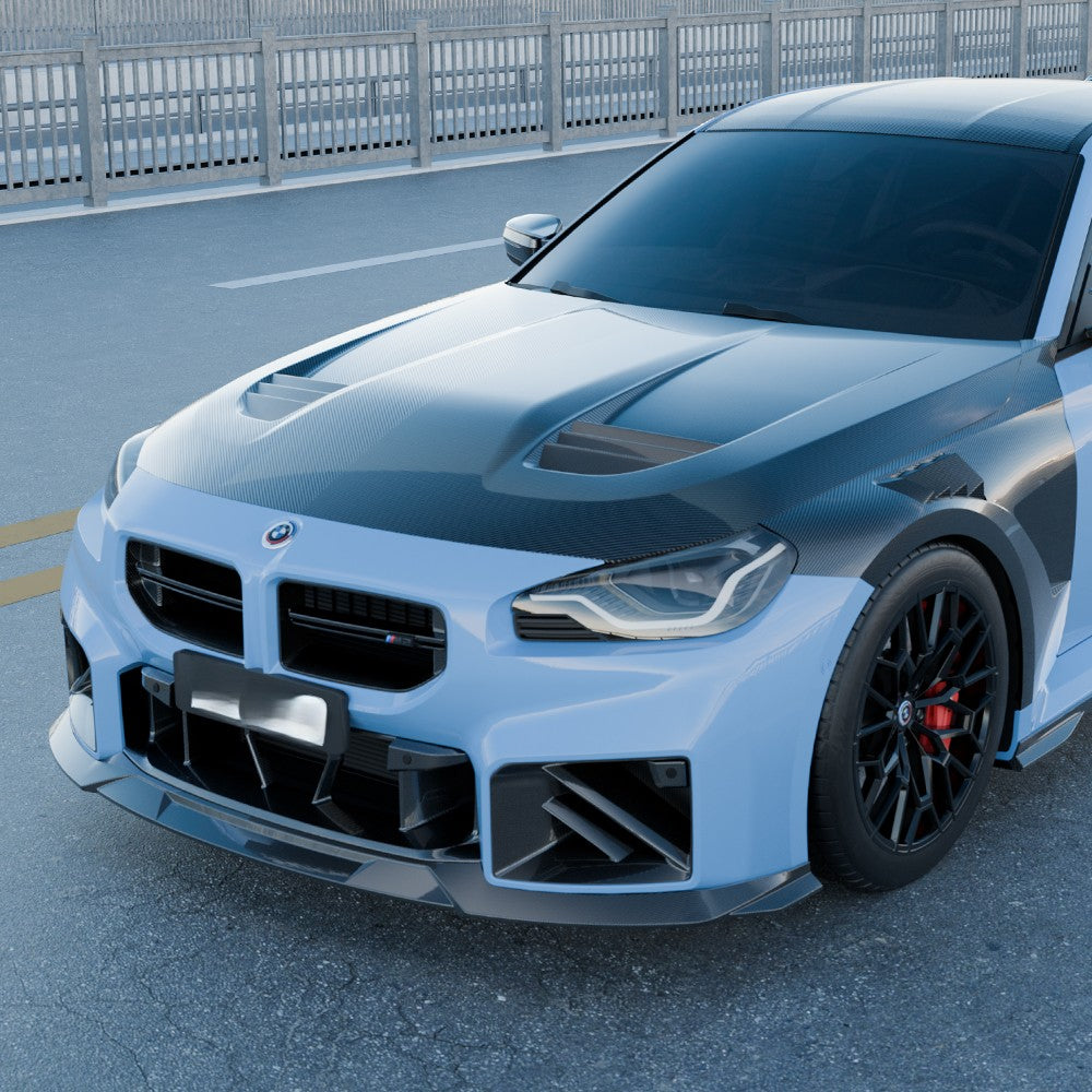 SQ Style Pre-Preg Carbon Fibre Bonnet for BMW G87 M2 2 Series G42 Coupe 21-Present - Carbon Factory
