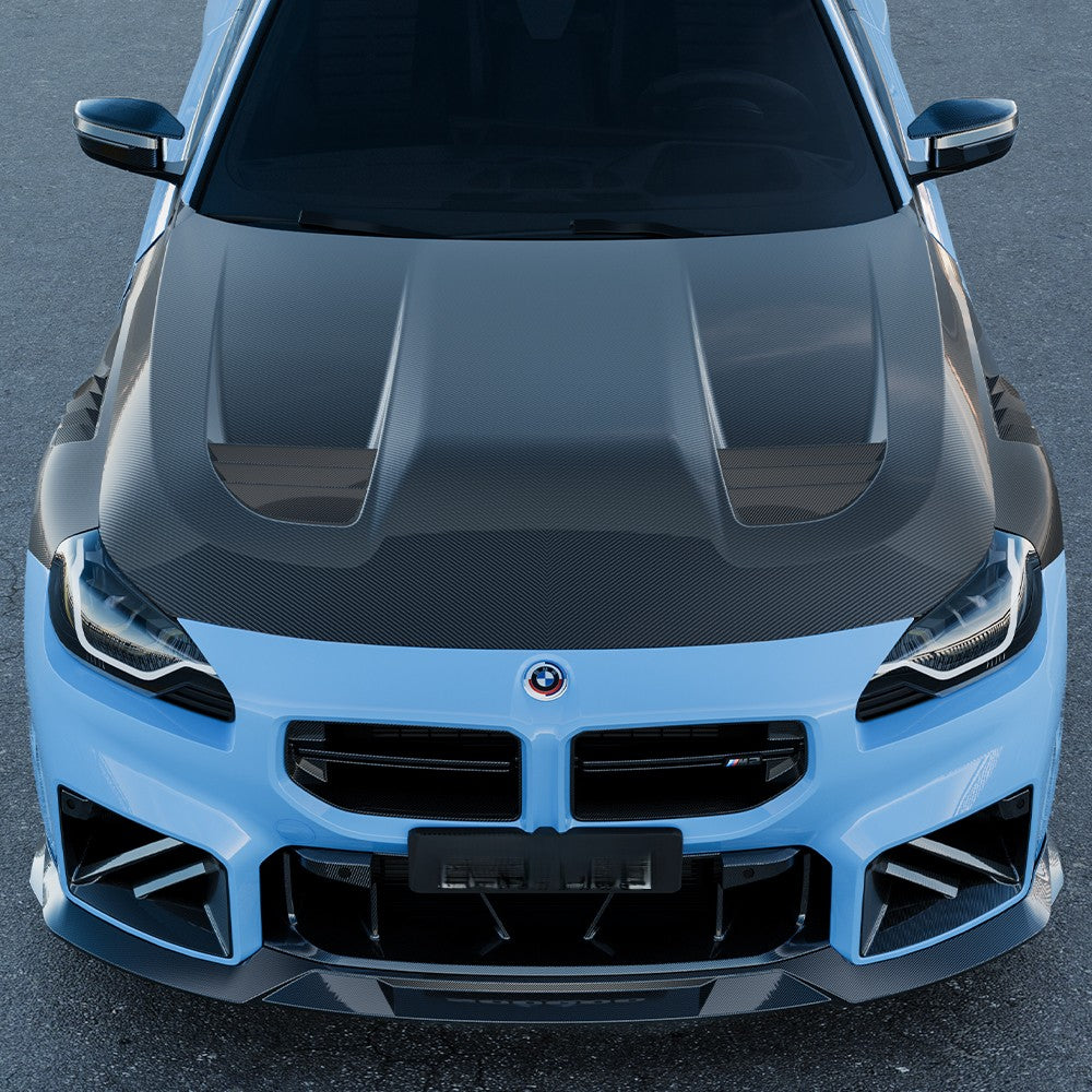 SQ Style Pre-Preg Carbon Fibre Bonnet for BMW G87 M2 2 Series G42 Coupe 21-Present - Carbon Factory
