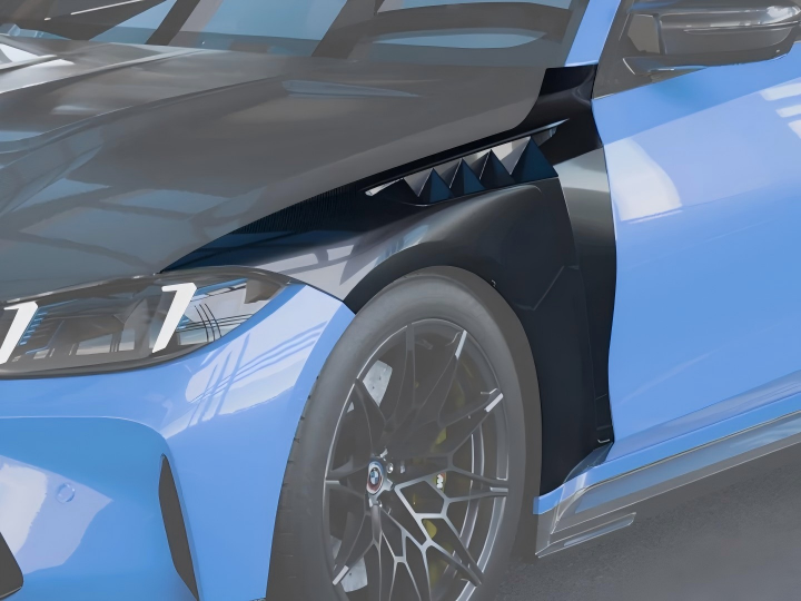 V Style Pre-Preg Carbon Fibre Side Fenders for BMW G80 G81 M3 21-25 - Carbon Factory