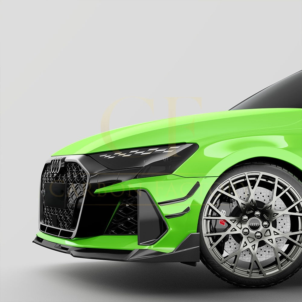 SQ Style Pre-preg Carbon Fiber Front Canards for Audi RS3 8Y 24-26 - Carbon Factory