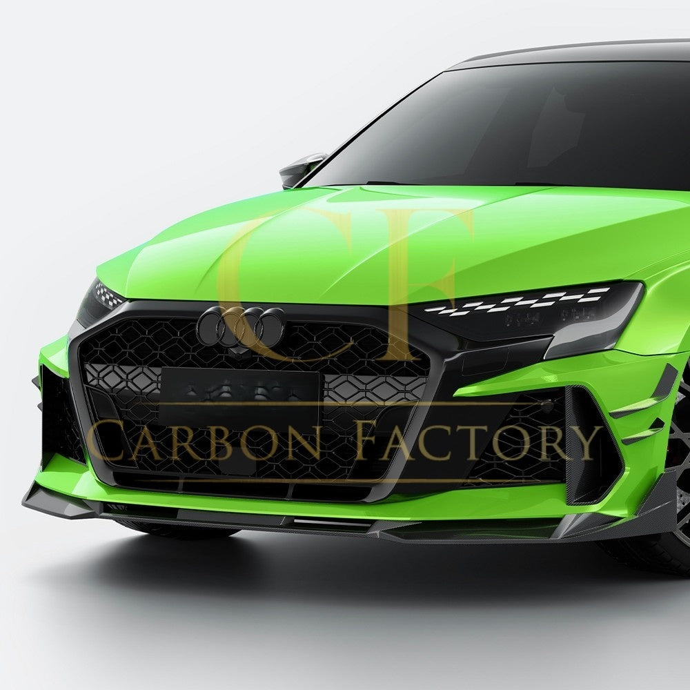 SQ-V1 Style Pre-preg Carbon Fiber Front Splitter for Audi RS3 8Y 24-26 - Carbon Factory
