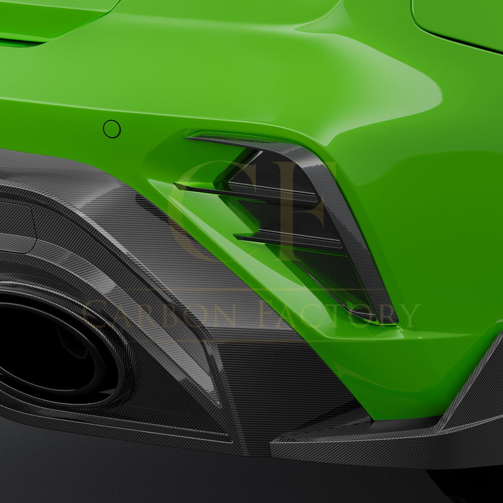 SQ Style Pre-preg Carbon Fiber Rear Bumper Inserts for Audi RS3 8Y Sportback 20-26 - Carbon Factory