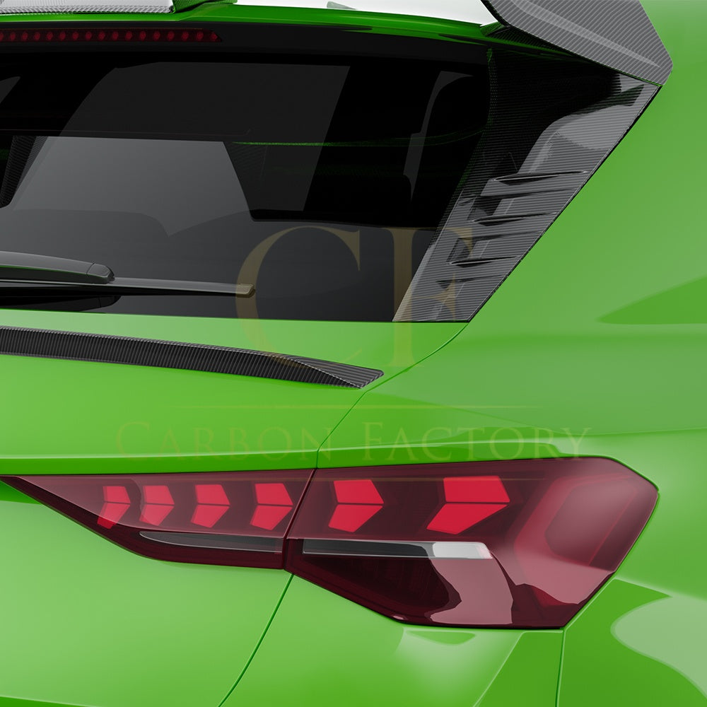 SQ Style Pre-preg Carbon Fiber Rear Window Fins for Audi RS3 8Y Sportback 20-26 - Carbon Factory
