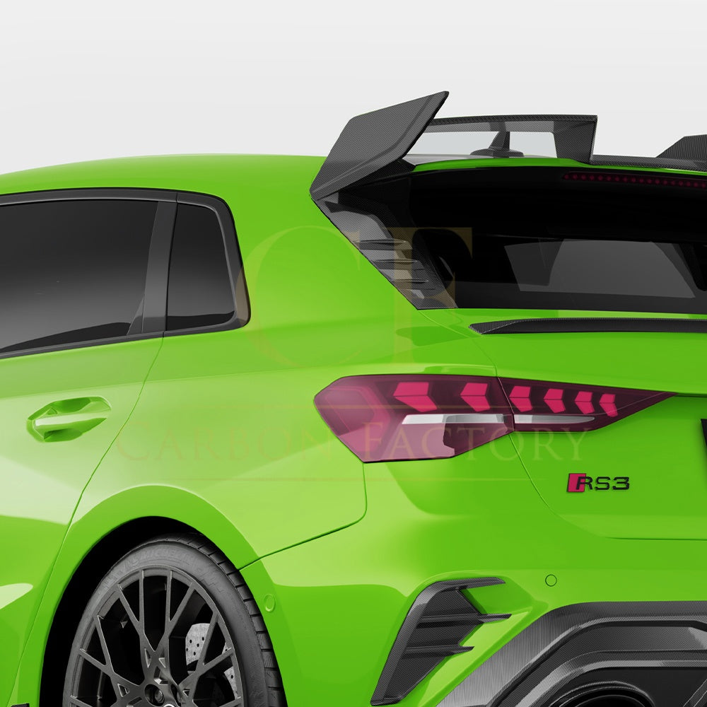 SQ Style Pre-preg Carbon Fiber Rear Window Fins for Audi RS3 8Y Sportback 20-26 - Carbon Factory