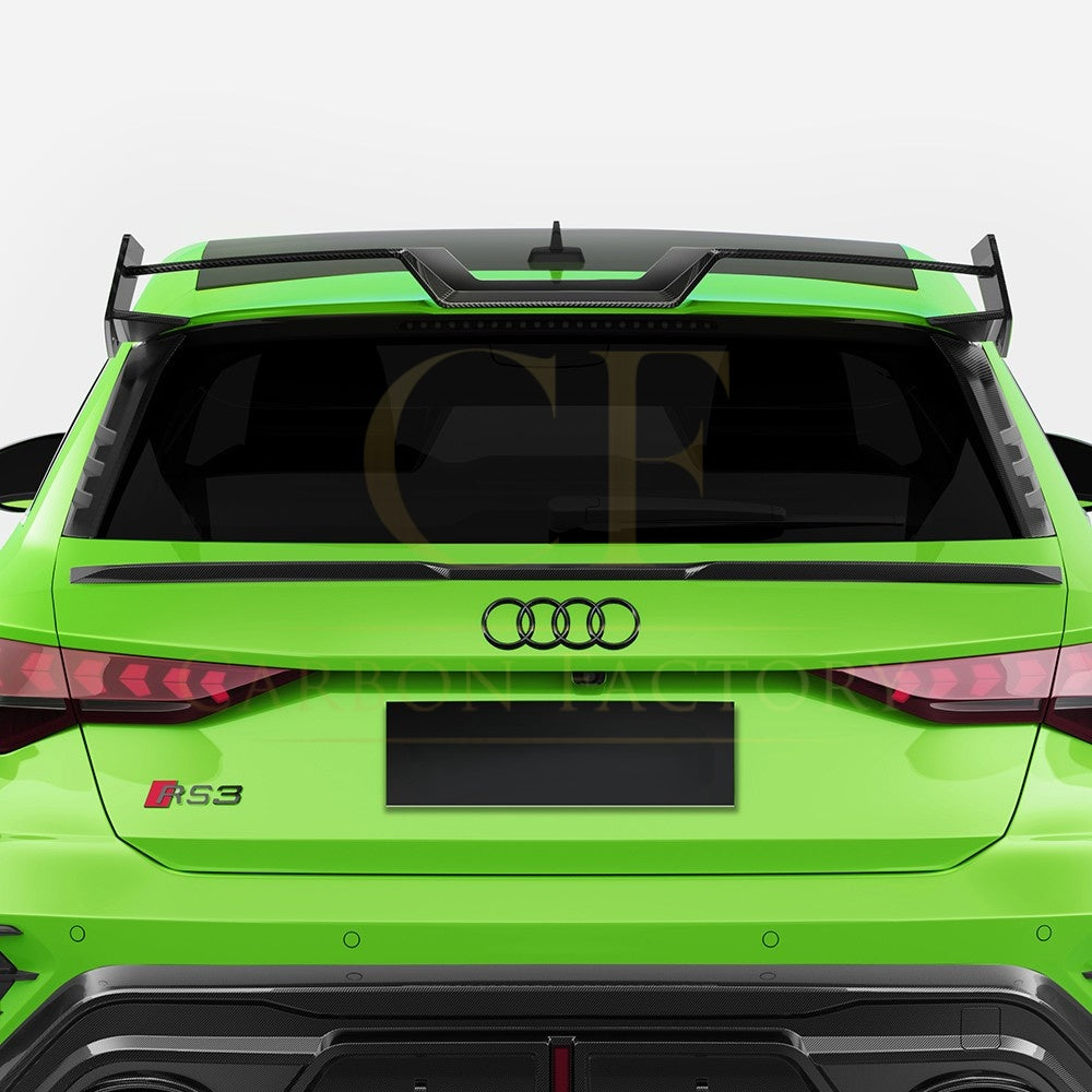 SQ Style Pre-preg Carbon Fiber Roof Spoiler for Audi RS3 8Y Sportback 20-26 - Carbon Factory