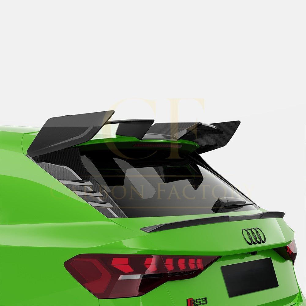 SQ Style Pre-preg Carbon Fiber Roof Spoiler for Audi RS3 8Y Sportback 20-26 - Carbon Factory