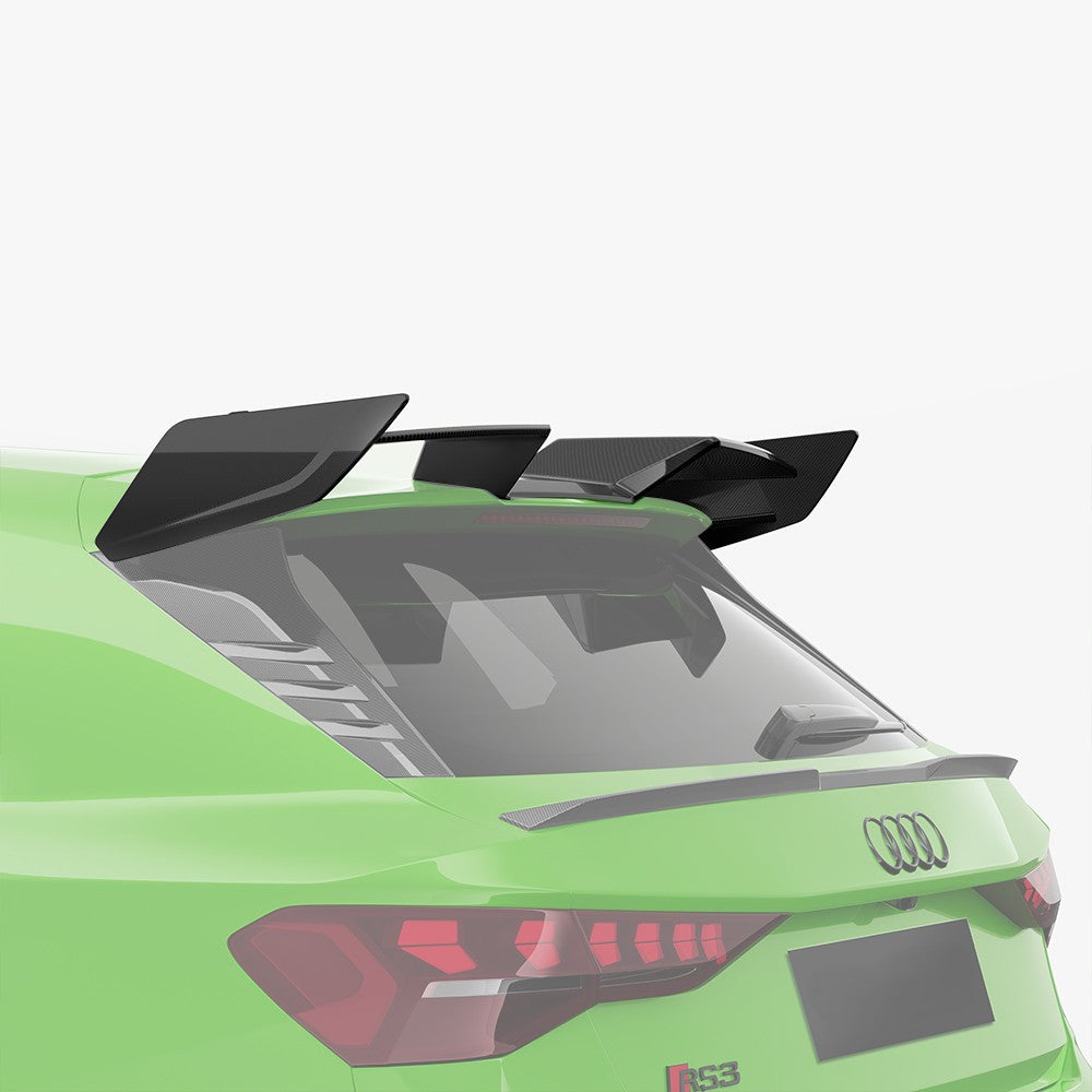 SQ Style Pre-preg Carbon Fiber Roof Spoiler for Audi RS3 8Y Sportback 20-26 - Carbon Factory