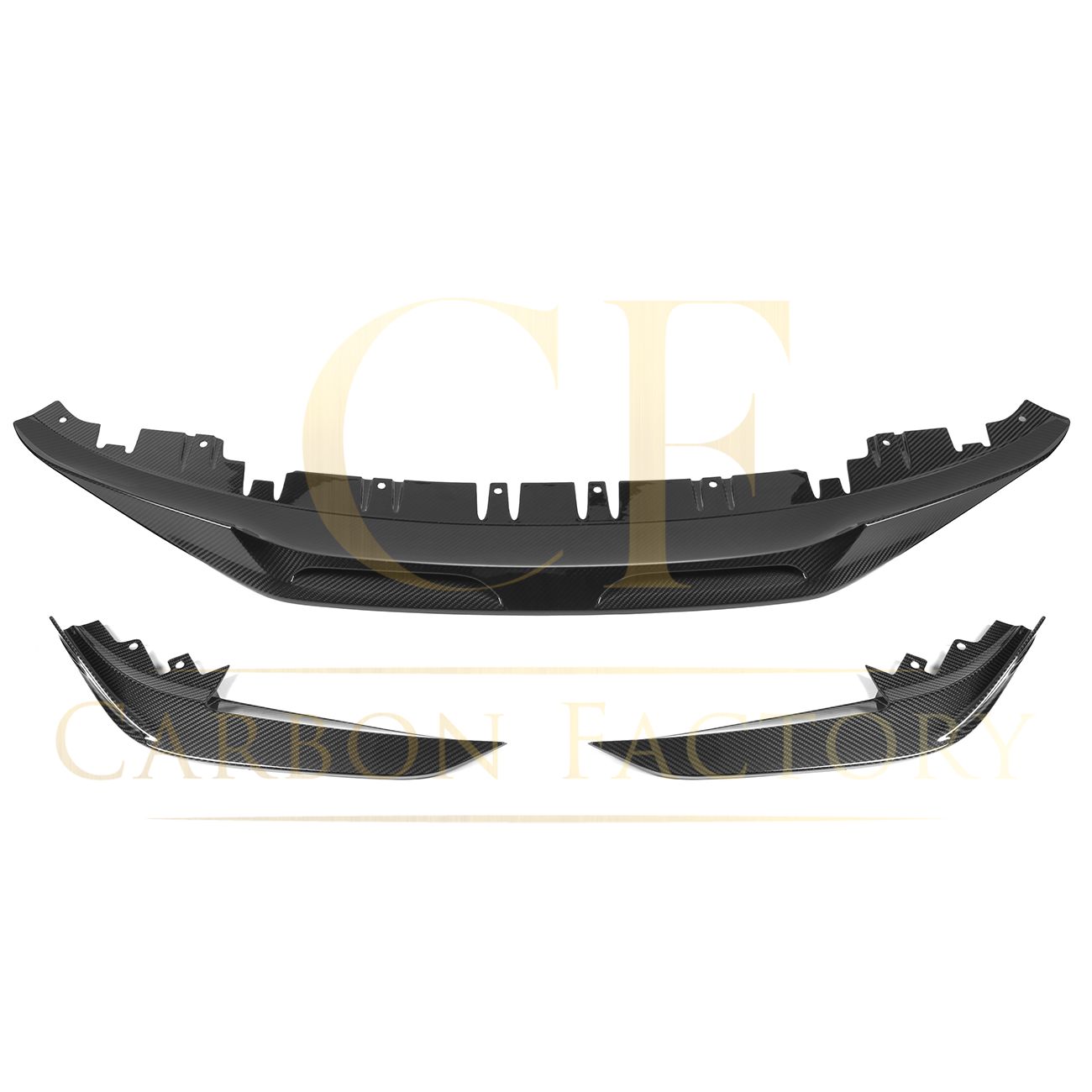 SQ Style Pre-Preg Carbon Fibre Front Splitter for BMW G26 4 Series Gran Coupe i4 21-24-Carbon Factory