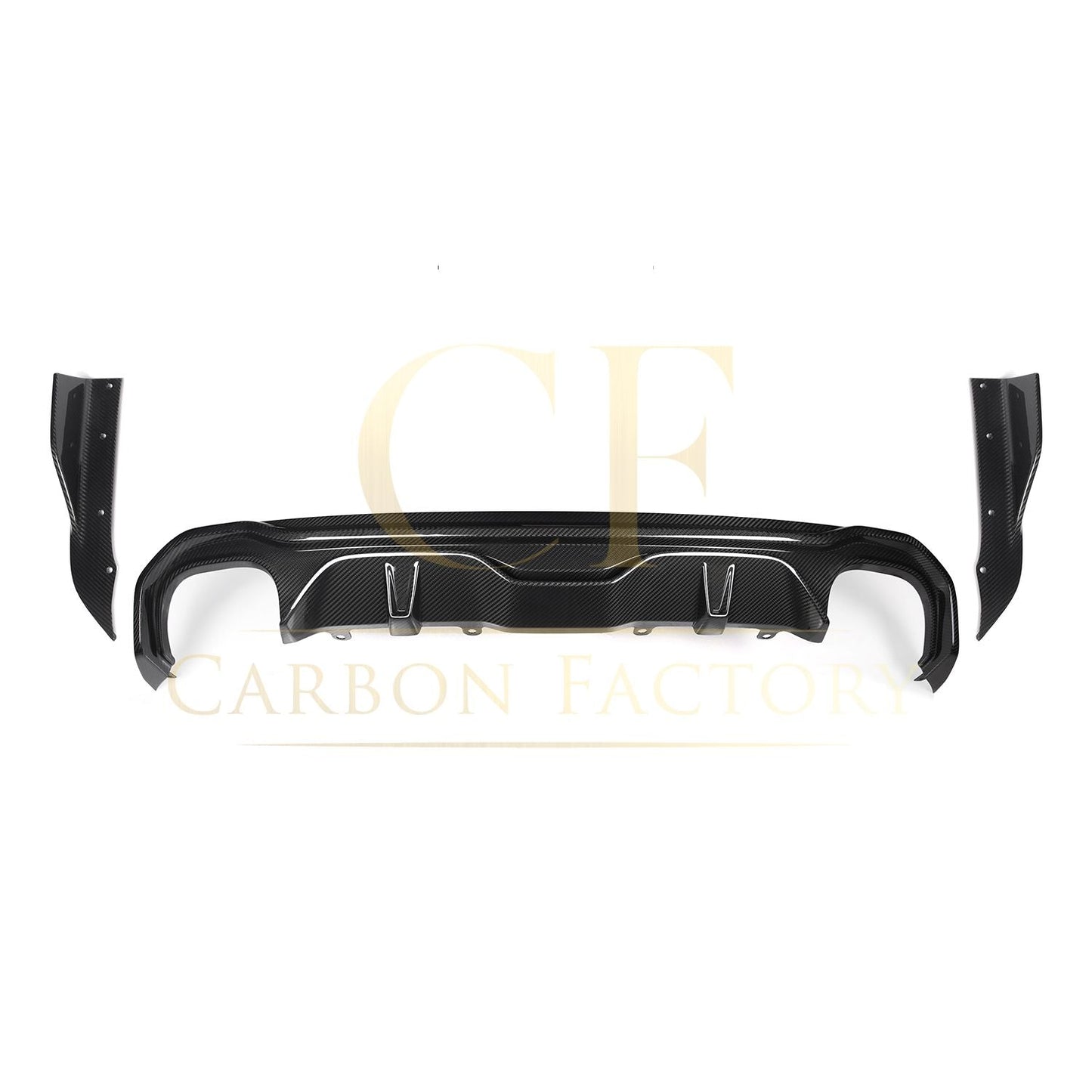 SQ Style Pre-Preg Carbon Fibre Rear Diffuser Quad Exhaust for BMW G26 4 Series Gran Coupe 21-24-Carbon Factory
