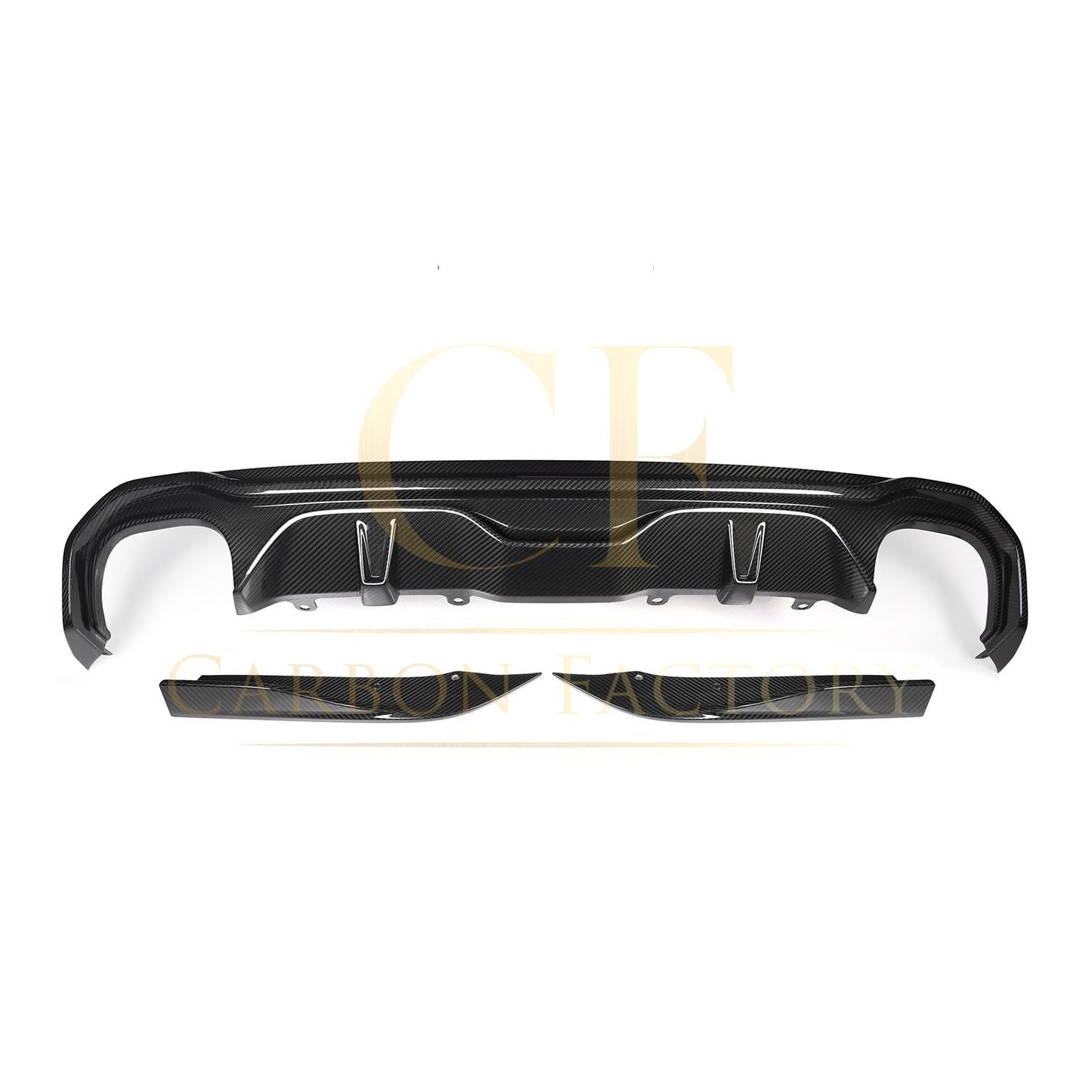 SQ Style Pre-Preg Carbon Fibre Rear Diffuser Quad Exhaust for BMW G26 4 Series Gran Coupe 21-24-Carbon Factory