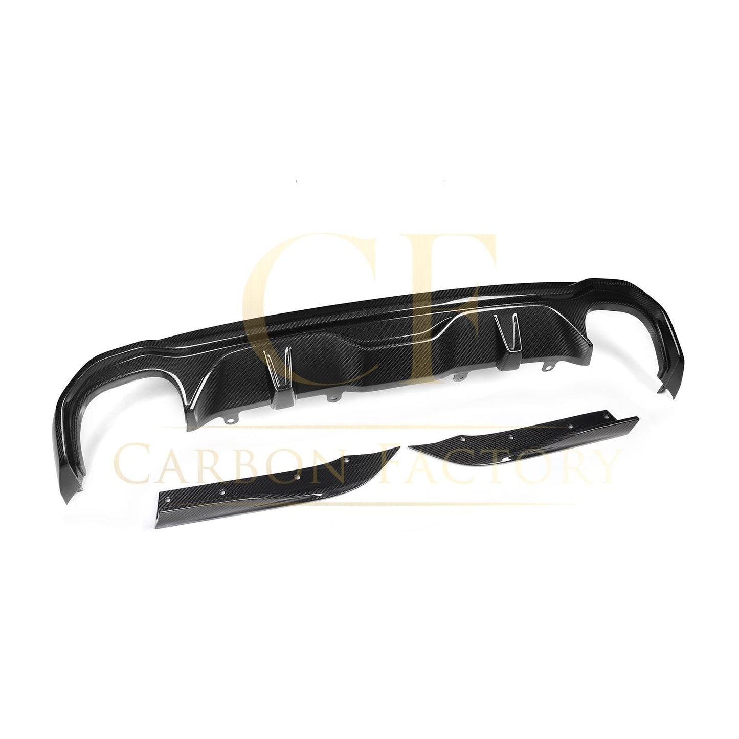 SQ Style Pre-Preg Carbon Fibre Rear Diffuser Quad Exhaust for BMW G26 4 Series Gran Coupe 21-24-Carbon Factory