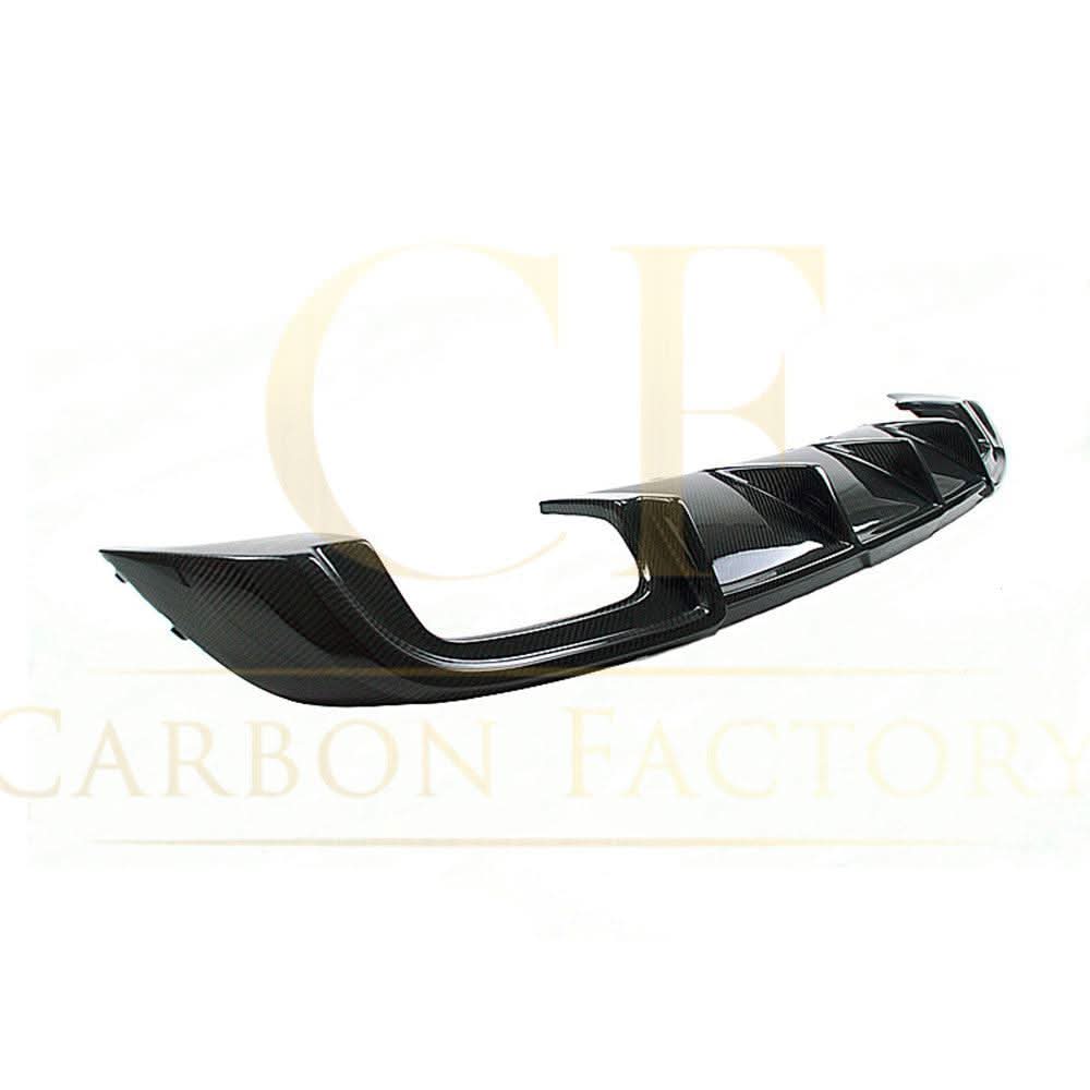 Small Fin Style Carbon Fibre Rear Diffuser for Audi A3 Hatchback (Non S Line) 17-19 - Carbon Factory