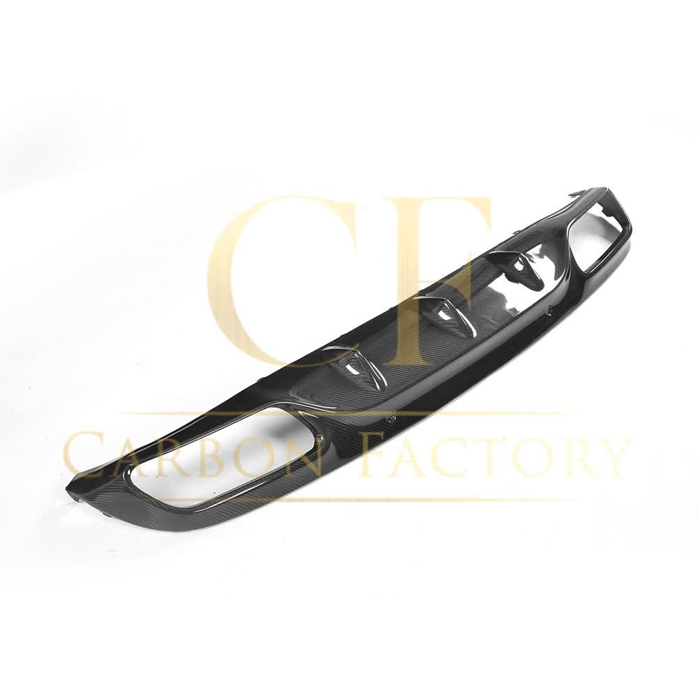 Small Fin Style Carbon Fibre Rear Diffuser for Mercedes W205 C Class & C63 2 Door 15-21 - Carbon Factory